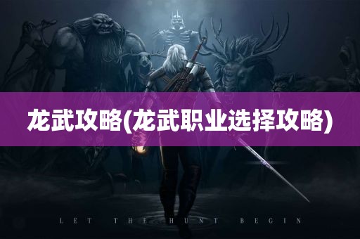 龙武攻略(龙武职业选择攻略)