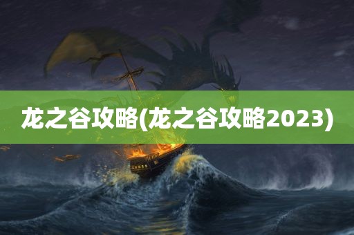 龙之谷攻略(龙之谷攻略2023)