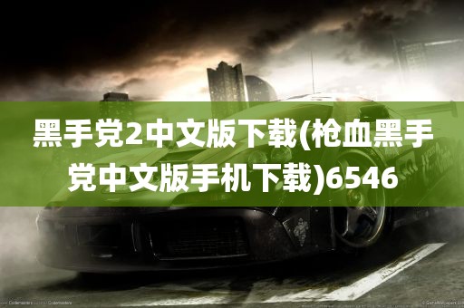 黑手党2中文版下载(枪血黑手党中文版手机下载)6546