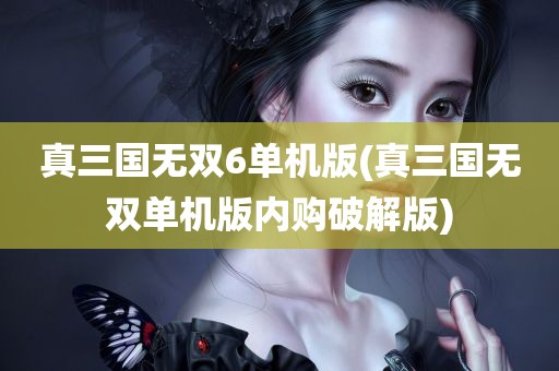 真三国无双6单机版(真三国无双单机版内购破解版)