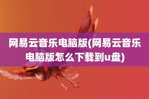 网易云音乐电脑版(网易云音乐电脑版怎么下载到u盘)