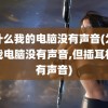 为什么我的电脑没有声音(为什么我电脑没有声音,但插耳机又有声音)