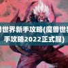 魔兽世界新手攻略(魔兽世界新手攻略2022正式服)