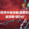 魔兽世界升级攻略(魔兽世界升级攻略1到70)